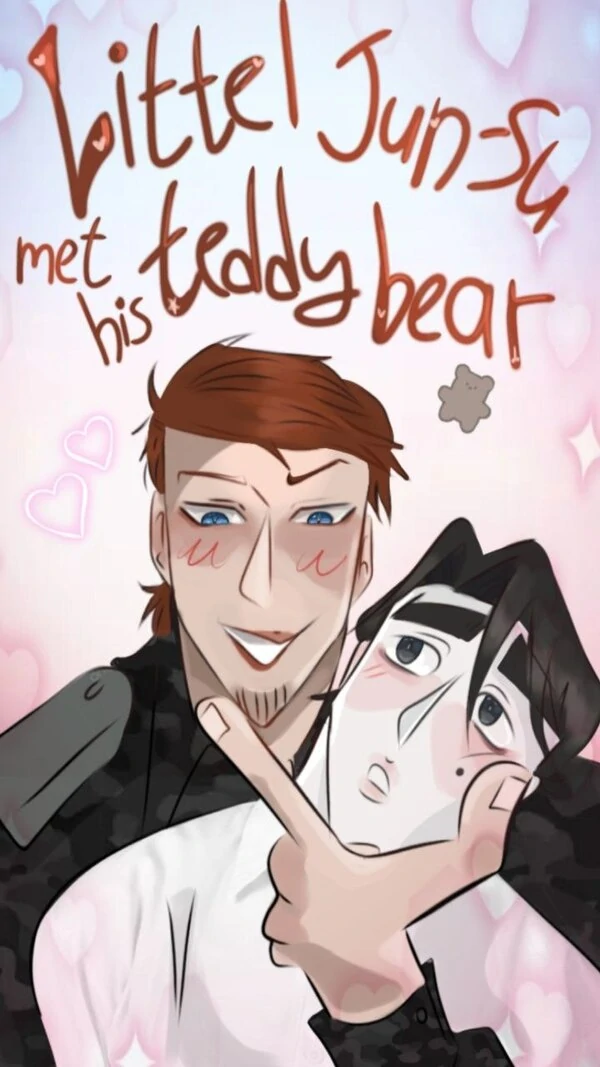 Little Jun-su met his teddy bear